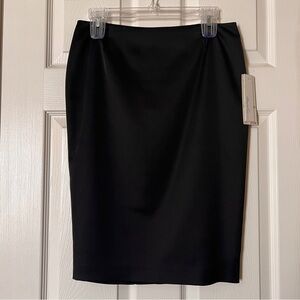 NWT Kenneth Cole Elegant Black Silk Pencil Skirt size 4